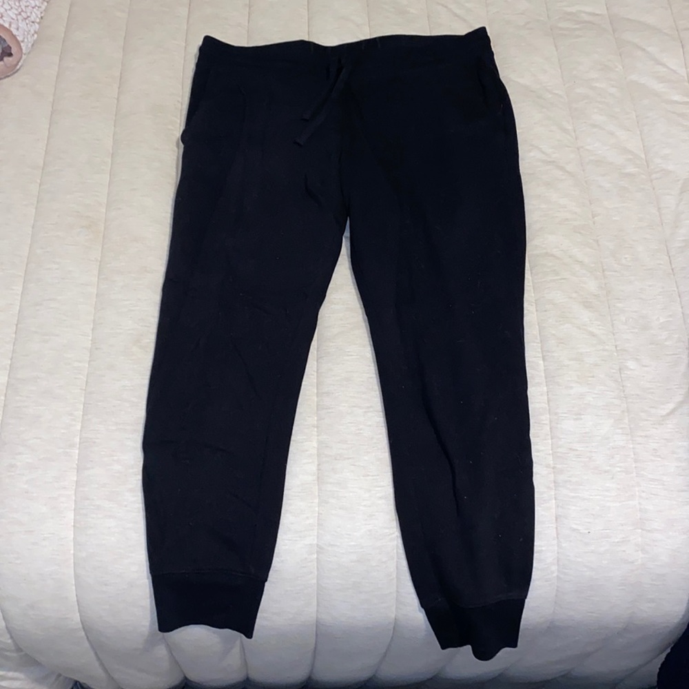 Black fleece joggers